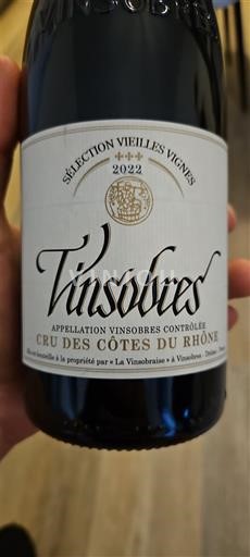 Vin Rouge sec Sélection Vieilles Vignes La Vinobresaine 2022 France Vallée du Rhône Vinsobres AOC