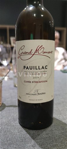 Burdeos Pauillac Grand Moment d'Exception 2019