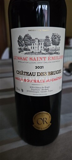Bordéus Lussac-Saint-Émilion Château Des Bruges 2021