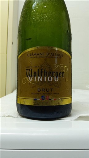 Vin Effervescent Blanc sec Brut Wolfberger Non millésimé France Alsace Crémant-d'alsace AOC methode_traditionnelle