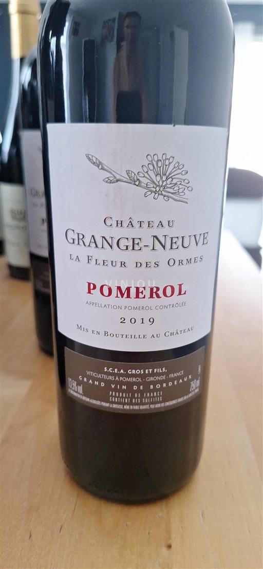 Bordeaux Pomerol Château Grange-Neuve La Fleur des Ormes 2019