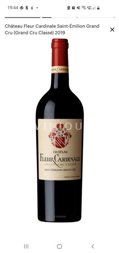 Bordeaux Saint-Émilion Grand Cru Château Fleur Cardinale 2019