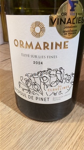 Languedoc Picpoul-de-Pinet Ormarine Les Clavelines 2024