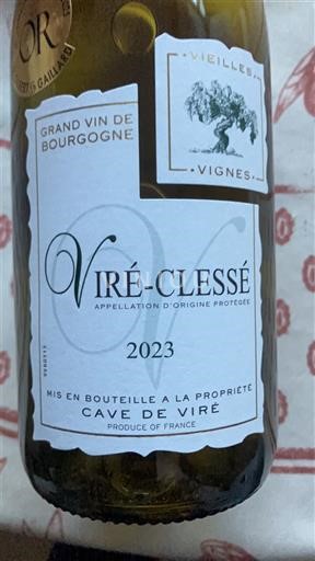 Burgundi Viré-clessé Cave de Viré Vieilles Vignes 2023