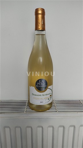 Rhônen laakso Côtes-du-rhône Domaine Autrand La Perle Blanche 2021