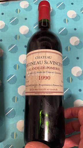Bordeaux Lalande-de-Pomerol Château Bertineau St-Vincent 1990