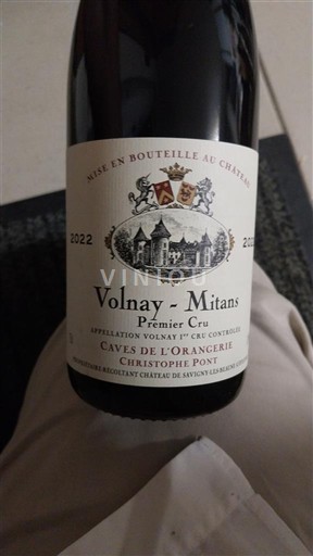 Bourgogne Volnay Premier Cru Caves de l'Orangerie Christophe Pont 2022