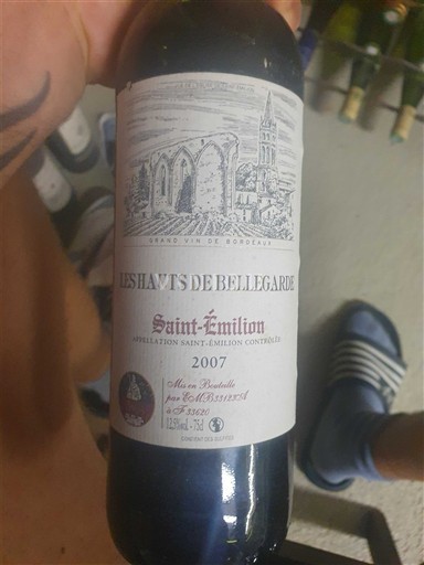 Bordeaux Saint-Émilion Les Hauts de Bellegarde 2007