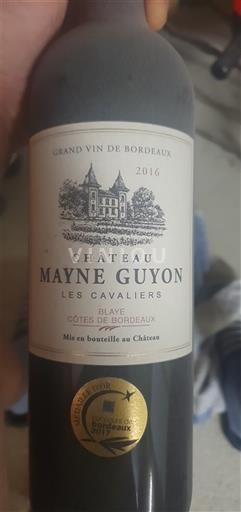 Bordeaux Blaye-Côtes-de-Bordeaux Château Mayne Guyon Les Cavaliers 2016