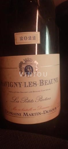 Viner Rouge sec Les Petits Picotins Domaine Martin-Dufour 2022 Frankrike Burgund Savigny-lès-Beaune AOC