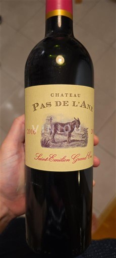 Bordéus Saint-Émilion Grand Cru Château Pas de l'Âne 2016