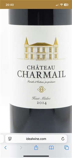 Bordeaux Haut-Médoc Château Charmail 2014