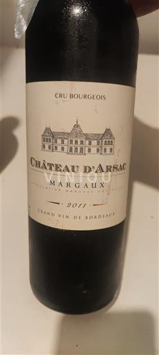 Bordeaux Margaux Château Arsac 2011