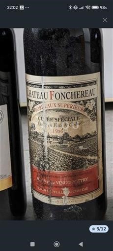 Bordeaux Bordeaux Supérieur Château Fonchereau Spéciale 1996