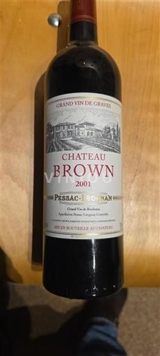 Bordéus Pessac-Léognan Château Brown 2001