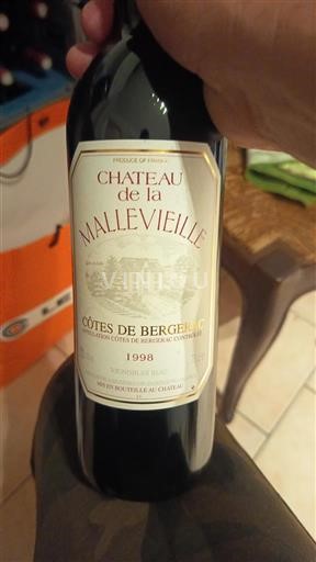 Sudoeste Côtes de Bergerac Château La Mallevieille 1998
