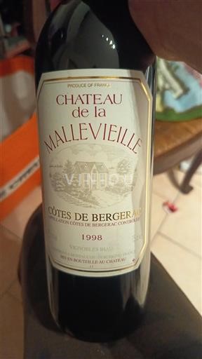 Sudoeste Côtes de Bergerac Château La Mallevieille 1998