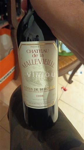Sudoeste Côtes de Bergerac Château La Mallevieille 1998