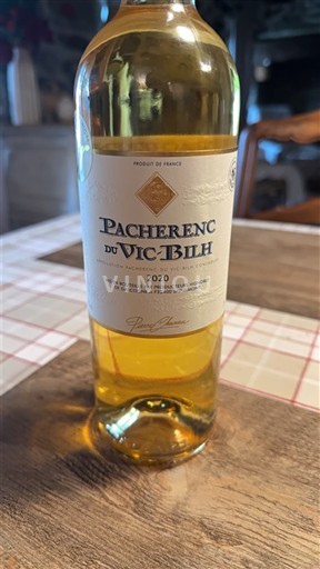 Vin Blanc moelleux Pacherinc du vic bihl 2020 France Sud-Ouest Pacherenc-du-vic-bilh AOC