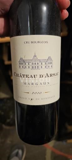 Bordeaux Margaux Château Arsac 2010
