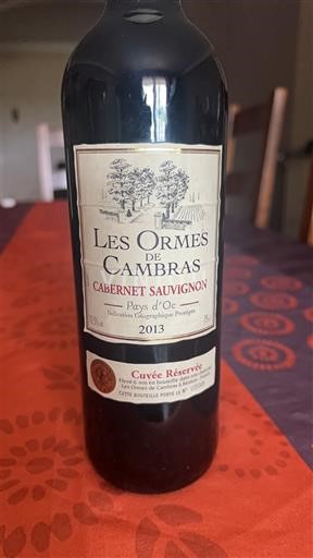 Languedoc-Roussillon Pays d'Oc Les Ormes de Cambras Réservée 2013