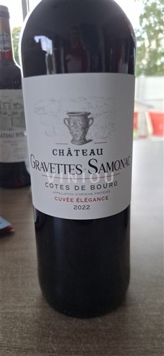 Bordeaux Côtes-de-Bourg Château Gravettes Samonac Élégance 2022