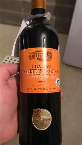 Bordeaux Côtes-de-bourg Château Gravettes Samonac Élégance 2022