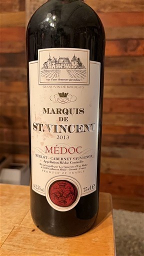 Bordeaux Médoc Marquis de St. Vincent 2013