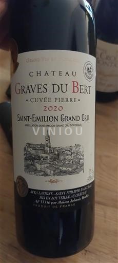 Bordeaux Saint-Émilion Grand Cru Grand Cru Château Graves du Bert Pierre 2020