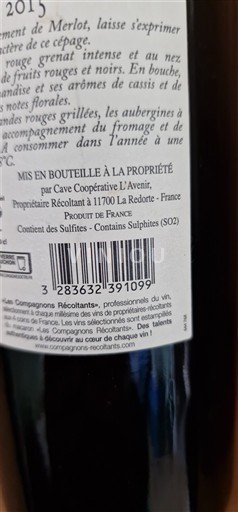 Languedoc Ikke specificeret Cave Coopérative L'Avenir 2015