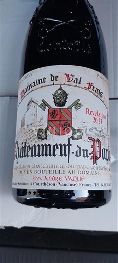 Vallée du Rhône Châteauneuf-du-pape Domaine Val Frais Revelation 2023