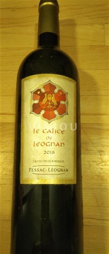Bordeaux Pessac-Léognan Le Calice de Léognan 2018