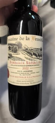 Bordeaux Bordeaux Supérieur Domaine La Brandille 2022