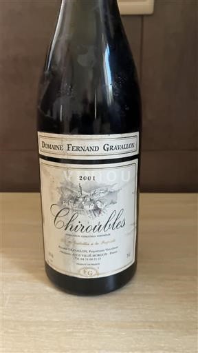 Beaujolais Chiroubles Domaine Fernand Gravallon 2001