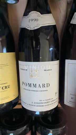 Burgundi Pommard J. Isoncourt Loraine 1990