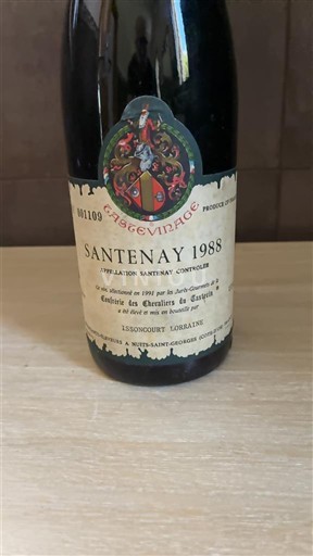 Burgundsko Santenay Confrérie des Chevaliers du Tastevin 1988