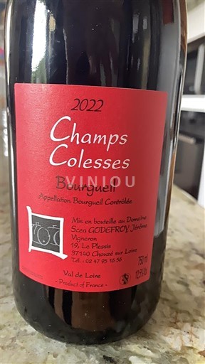 Thung lũng sông Loire Bourgueil Godefroy Champs Colesses 2022