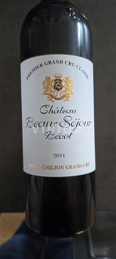Bordeaux Saint-Émilion Grand Cru Grand Cru Château Beau-Séjour Bécot 2011