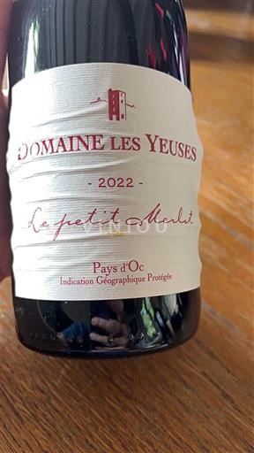 Languedoc-Roussillon Pays d'Oc Domaine Les Yeuses Le petit Merlot 2022