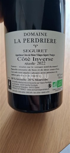Rona dolina Côtes-du-Rhône-Villages Domaine La Perdrière Côté Inverse 2022