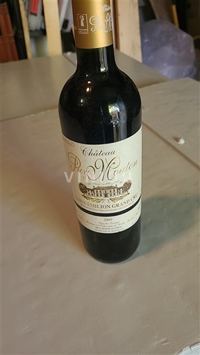 Vin Rouge sec Château Pur Mouton 2009 France Bordeaux Saint-Émilion Grand Cru AOC Grand Cru