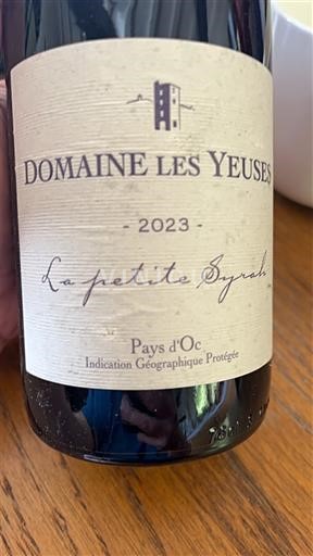 Languedoc-Roussillon Pays d'Oc Domaine Les Yeuses La petite Syrah 2023