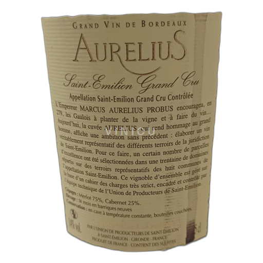 Bordéus Saint-Émilion Grand Cru Aurelius 2015