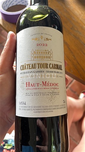Bordeaux Haut-Médoc Château Tour Carmail 2022