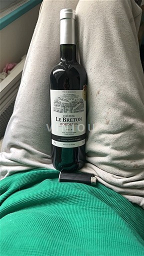 Vin Rouge sec Château Le Breton 2016 France Bordeaux AOC