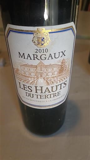 Burdeos Margaux Château Tertre Les Hauts du Tertre 2010