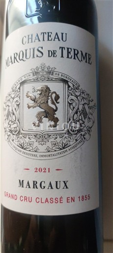 Burdeos Margaux Grand Cru Château Marquis de Terme 2021