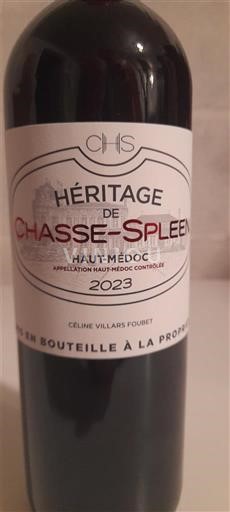 Bordeaux Haut-Médoc Château Chasse-Spleen Héritage de Chasse-Spleen 2023