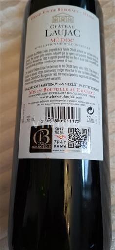 Bordeaux Médoc Cru Bourgeois Château Laujac 2017