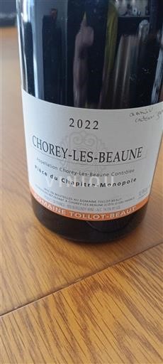 Burgundsko Chorey-lès-Beaune Domaine Tollot-Beaut Pièce du Chapitre-Monopole 2022